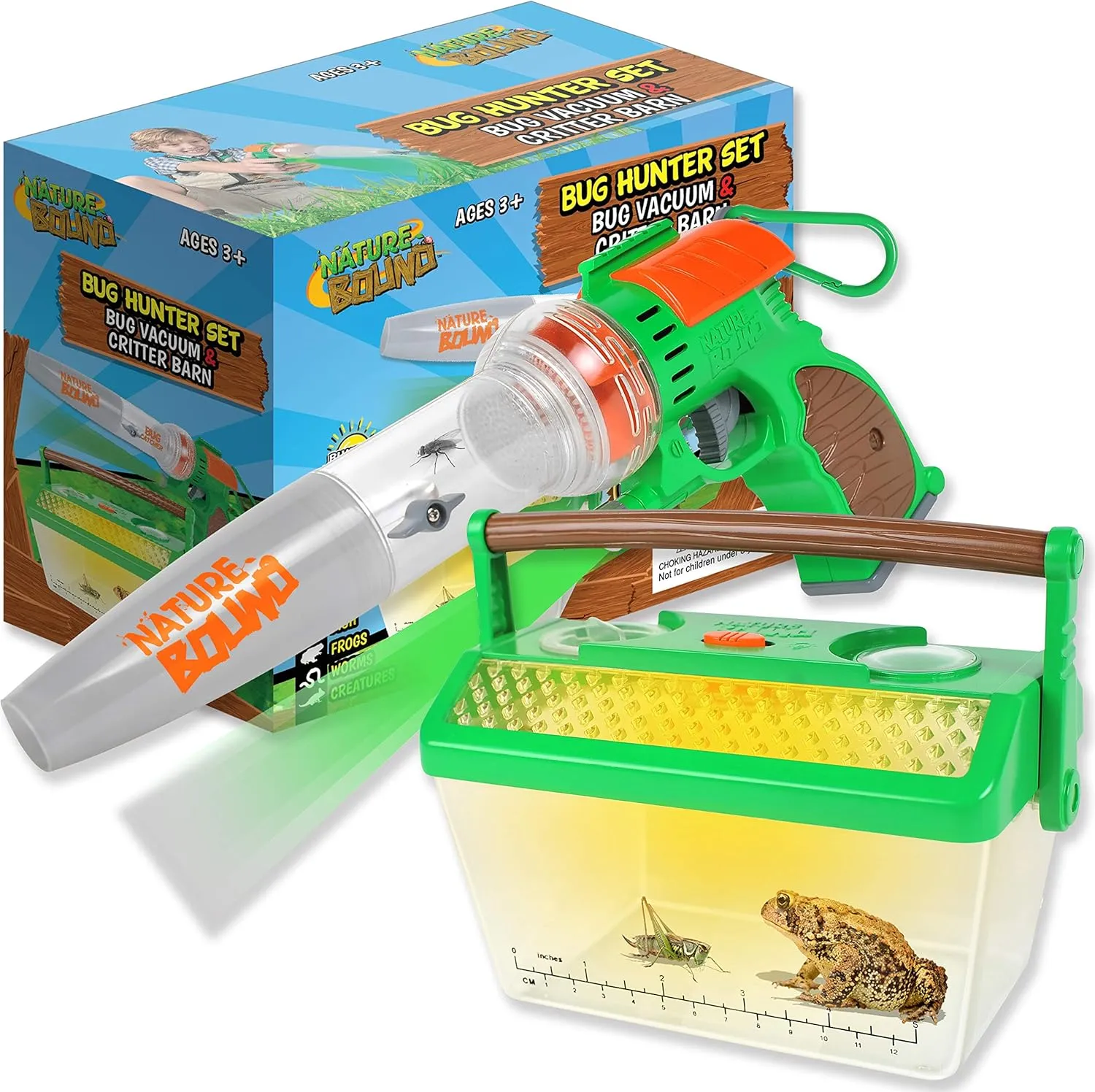 Nature Bound Bug Catcher Vacuum with Light Up Critter Habitat Case | Eco-Friendly Exploration Toys Gifts for Boys Girls | Complete Kit for Kids Includes Vacuum and Cage | Outdoor Toys for Kids |