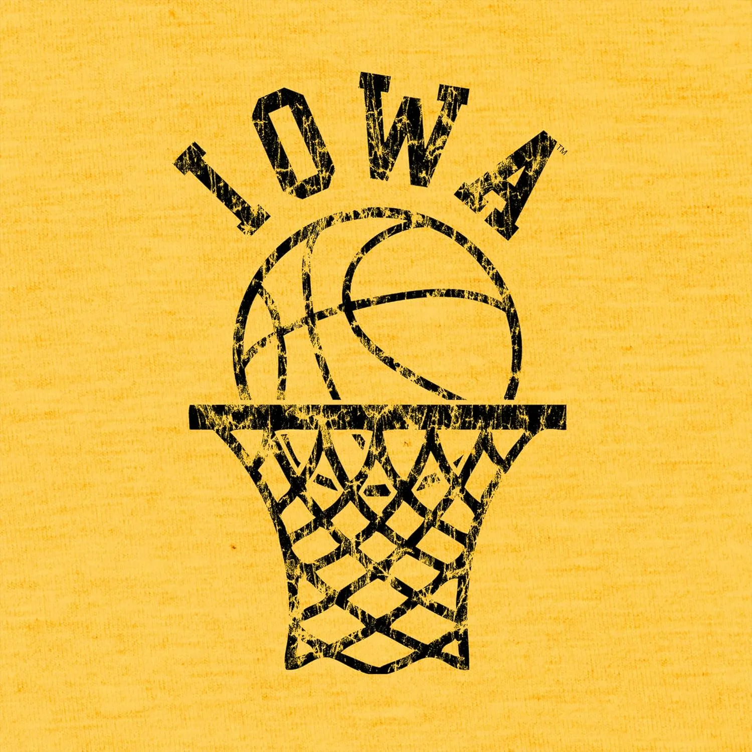 NCAA Retro Basketball Hoop, Team Color Canvas Triblend T Shirt, College, University