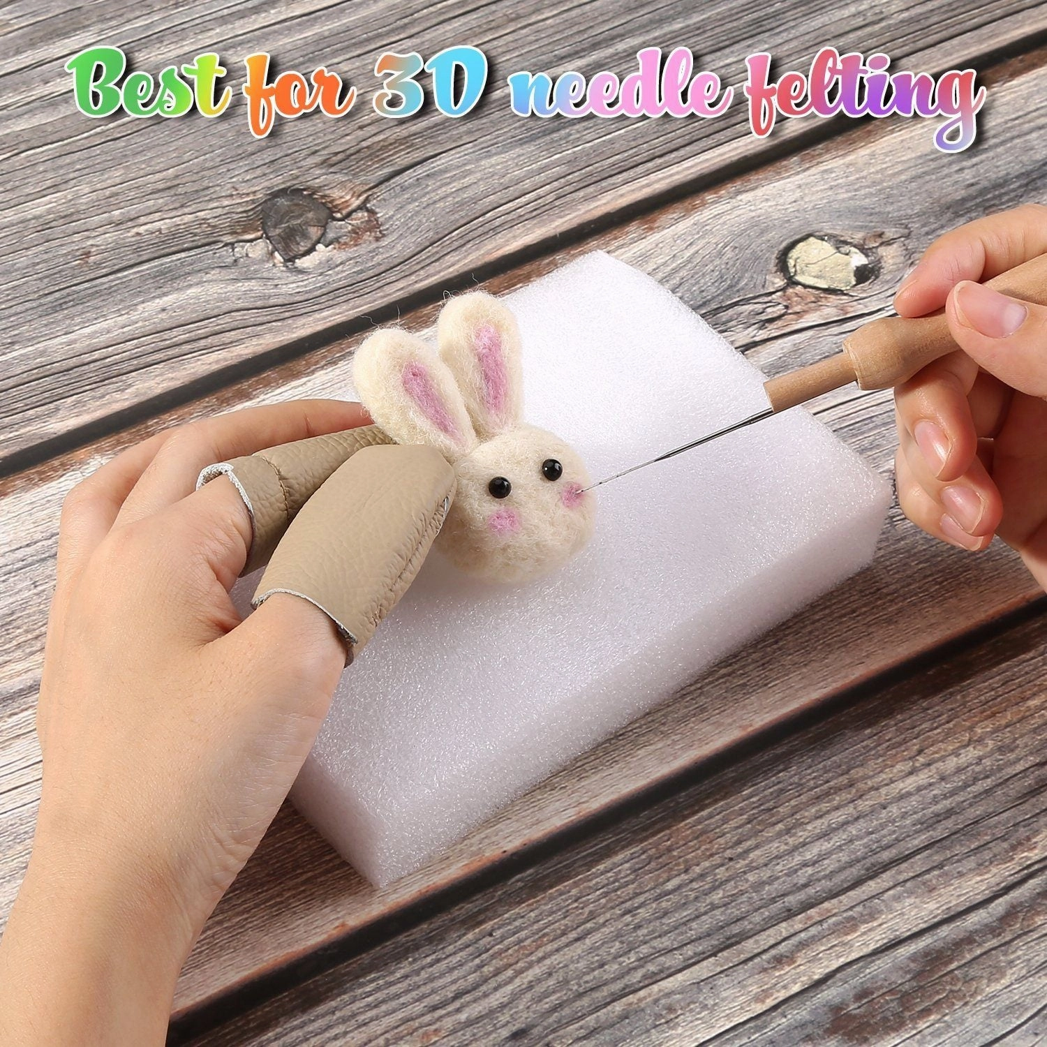 Needle Felting Kit with 24 Colors Wool