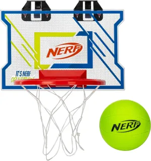 NERFOOP Elite Basketball Hoop Set - Over The Door Mini Hoop Set with NERF Foam Basketball - Perfect Bedroom   Office Accessory - Includes Foam Ball