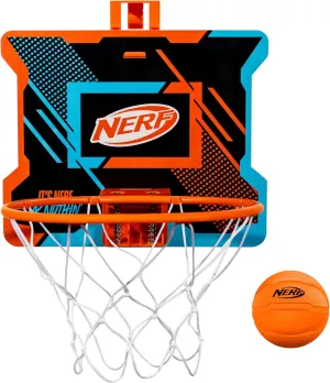 NERFOOP Slam Mini Basketball Hoop Set - Pro Hoop Mini Basket Set with NERF Foam Basketball - Spring Loaded Rim Great for Dunking - Perfect Bedroom   Office Accessory