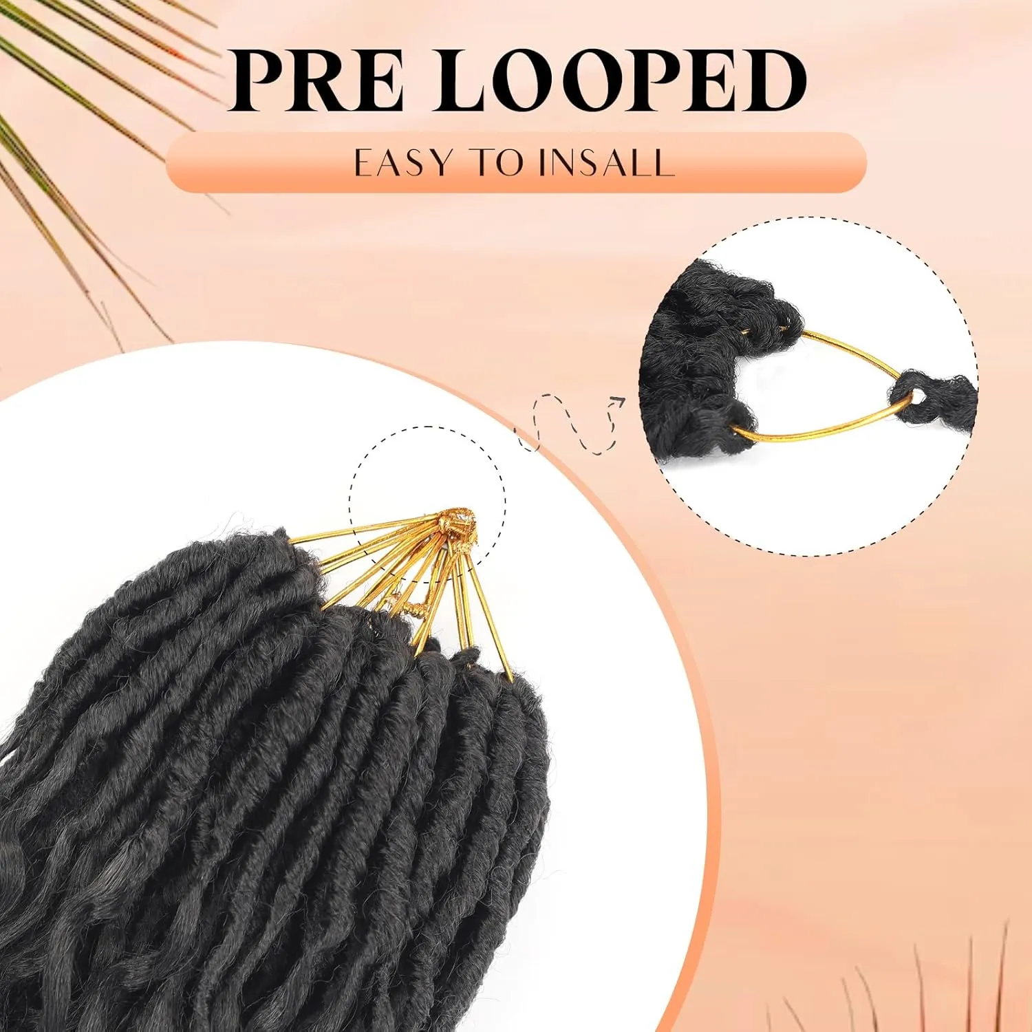 New Goddess Locs Crochet Hair for Black Women 8 Packs 18 Inch 2# Color Faux Locs Crochet Hair With Deep Wave Curly Ends Soft Synthetic Pre Looped Loose Wavy Crochet Braids,Lightweight(18",2#)