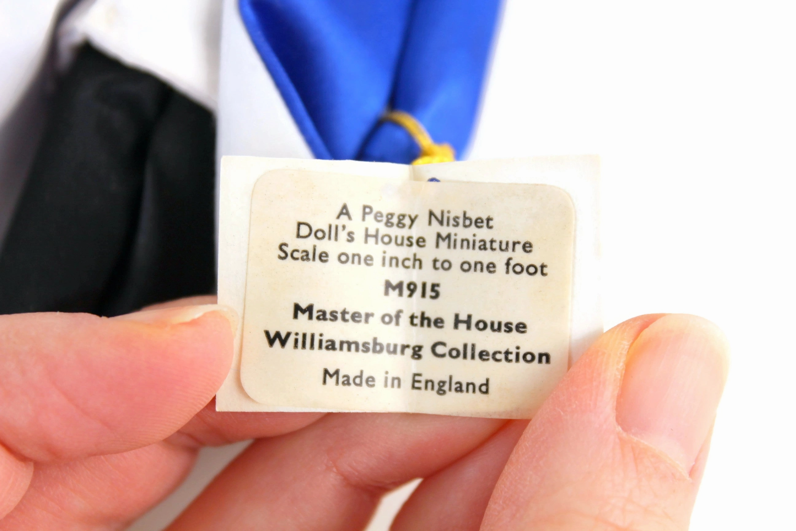 New Vintage 1:12 Dollhouse Williamsburg Master of the House Father Figurine by Peggy Nisbet