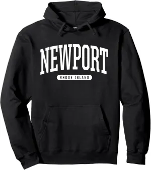 Newport Hoodie Sweatshirt College University Style RI USA. Pullover Hoodie