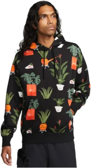 Nike Mens Sportswear Club Pullover Basketball Hoodie Black