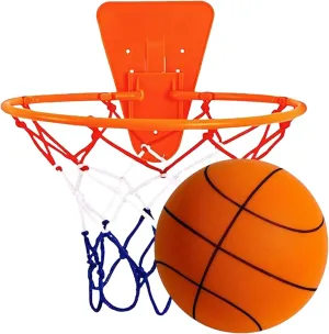 Noiseless Basketball - Soft Roundball Indoor, Quiet Hoops Dribbling | Portable Silent Sport Ball, Multicolor No Noise Courtball for Home Gym Apartment, Kids Dribble Home Gym Apartment use