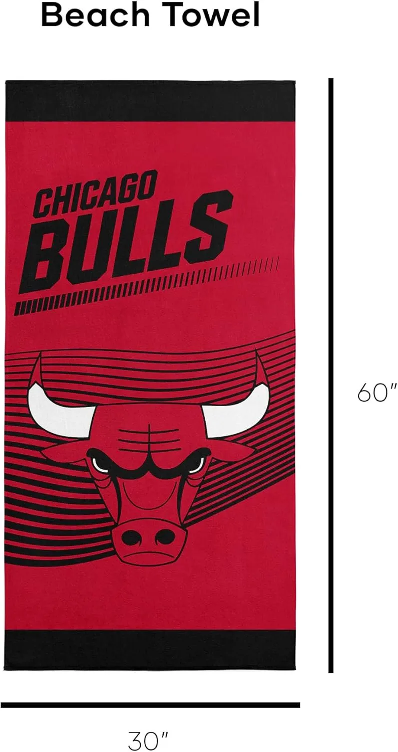 NORTHWEST NBA Officially Licensed Chicago Bulls 30" x 60" Microfiber Beach Towel