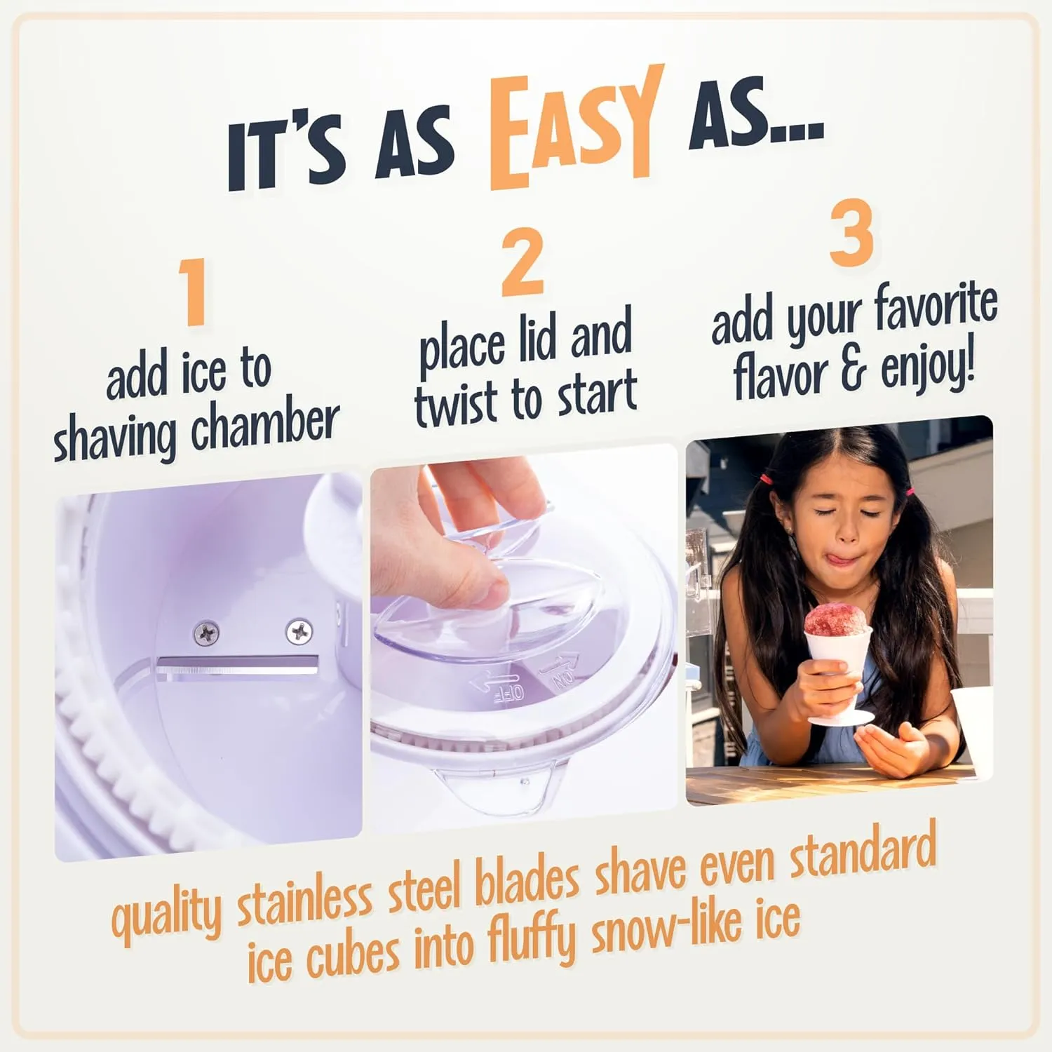 Nostalgia Snow Cone Shaved Ice Machine - Retro Table-Top Slushie Machine Makes 20 Icy Treats - Includes 2 Reusable Plastic Cups & Ice Scoop - White