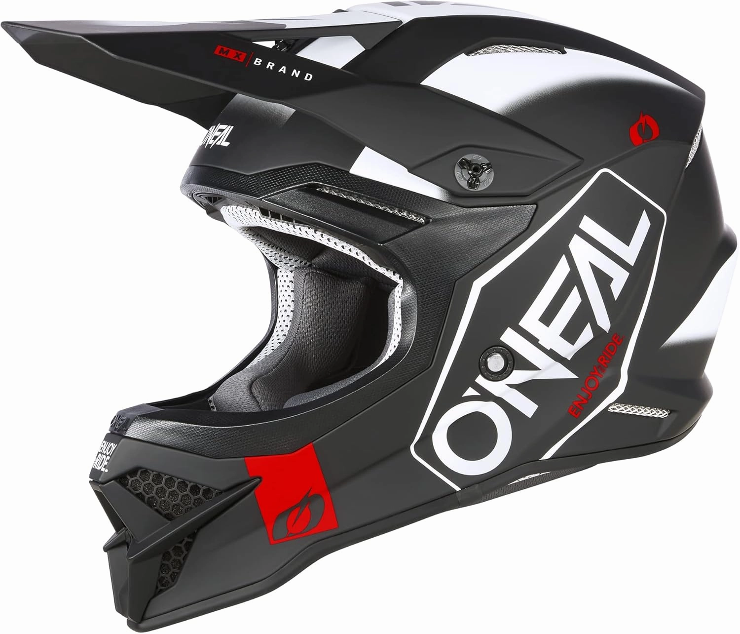 O'NEAL 3 SRS Helmet Hexx Black/White, LG