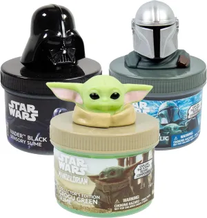 Official STAR WARS Slime, 3-Pack Galaxy Slime Kit, Includes Darth Vader, The Mandalorian, Grogu, Perfect for Goodie Bags, Desk Toys, Star Wars Merch, Star Wars Toys, Bulk Party Favors for Kids 8-12