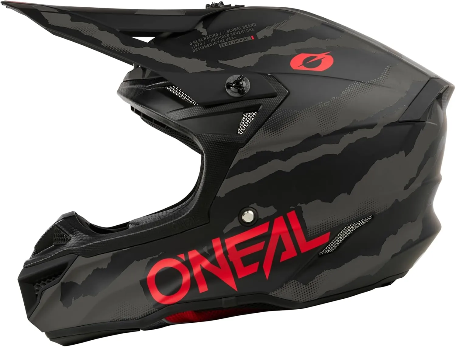 O'Neal 5 SRS Adult Helmet Wild Black/Gray