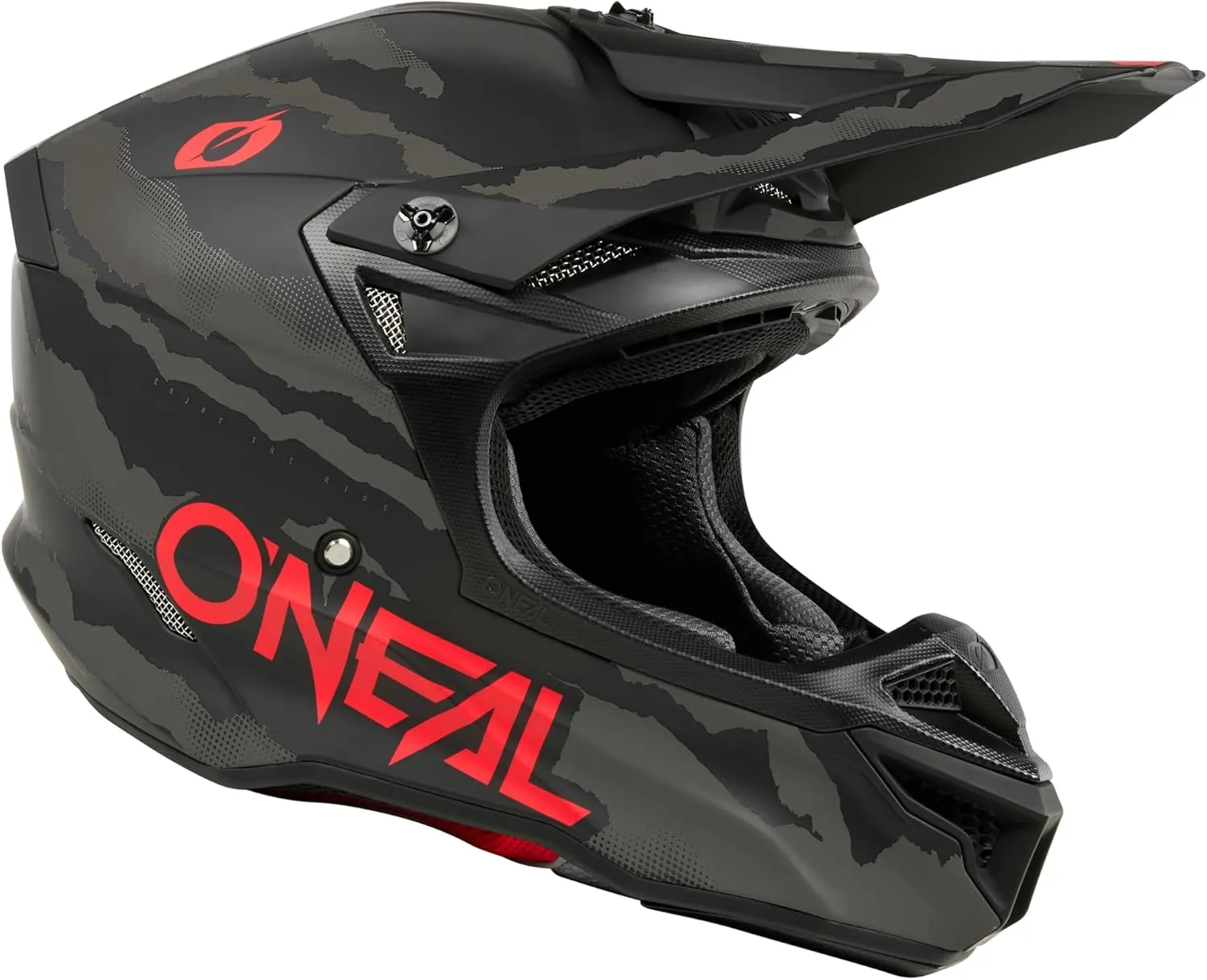 O'Neal 5 SRS Adult Helmet Wild Black/Gray