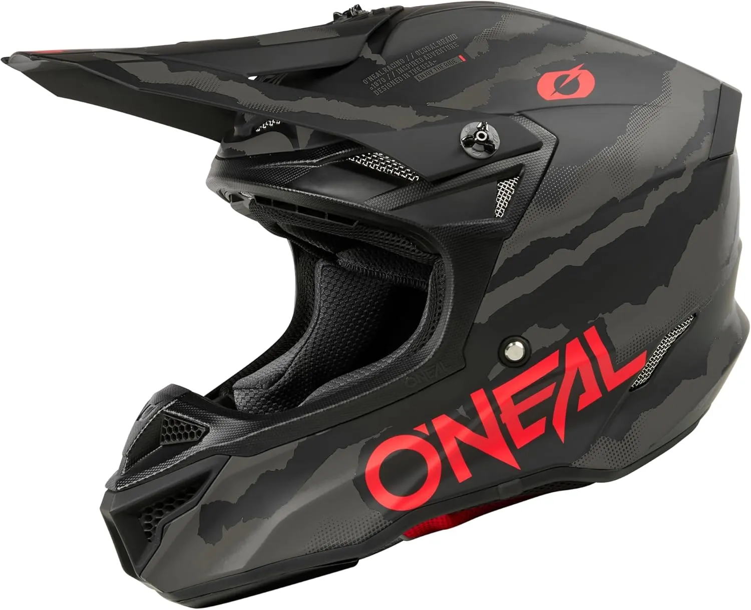 O'Neal 5 SRS Adult Helmet Wild Black/Gray