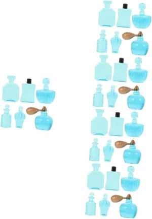 Operitacx 30pcs Miniature Perfume Bottle Charms Cute Figurines for Dollhouses Vibrant Realistic Design Scenes for Collectors Decor