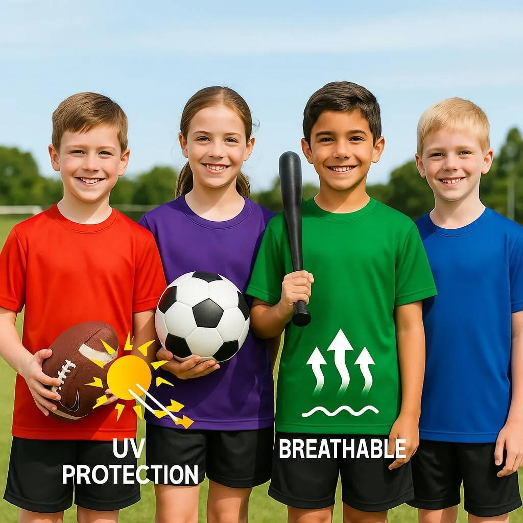 Opna Youth Boys Dri Fit Athletic T Shirts for Boys & Girls Sports Undershirt – Youth & Teen Sizes