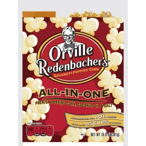 Orville Redenbacher's All-In-One Popcorn Kit, with Kernels, Coconut Oil & Salt, for 8oz. Popcorn Machine, 10.6oz. (Pack of 24)