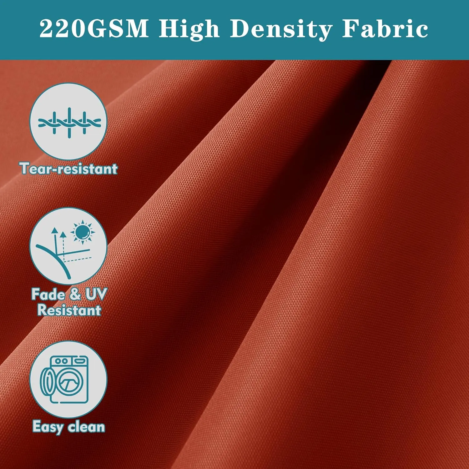 Outdoor Chair Cushions, Waterproof Fade Resistant Deep Seat and Backrest Cushion Set for Patio Furniture, Rust, 22x22 Inch, Set of 4
