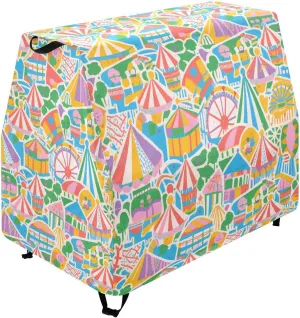 Outdoor Patio Table Covers Fit Water Table Accessories Anti-UV Waterproof Toys Cover-Cover only Colorful Cartoon Amusement Park