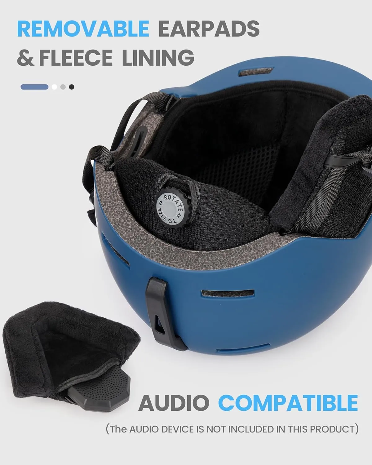 OutdoorMaster Kudu Ski Helmet, Snowboard Helmet for Men & Women - Adjustable Fit, Durable PC Shell & Shock-Absorbing EPS Core - Snow Sport Helmet for Adults & Youth