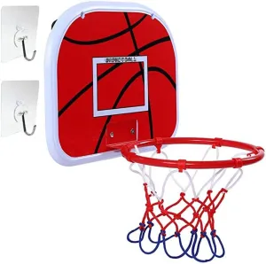 Over The Door Basketball Hoop Indoor Soft Garage Hoops for Home/Office Game Kids Adults with Balls Gifts Boys Durable Bracket and Net (Size : Large)