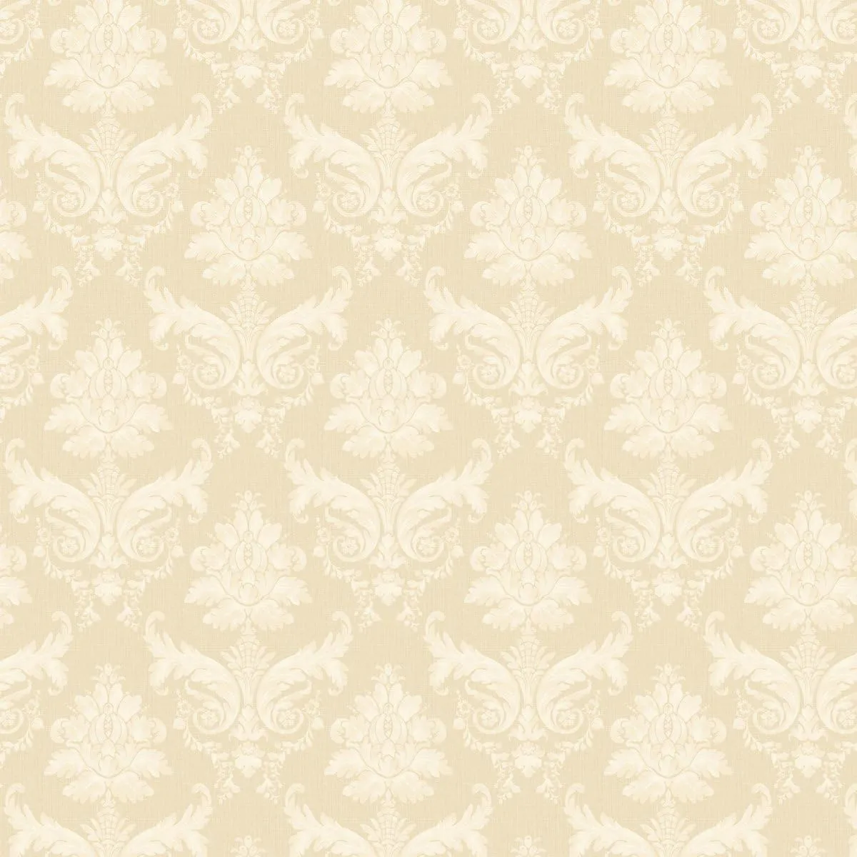 Pack of 5 Dolls House Miniature Cream On Beige Leaf Damask Wallpaper