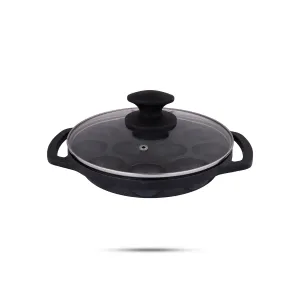 Paniyaram Pan With Lid - 8 Inches | Cast Iron Pan/ Unniyappam Pan for Home/ 2.965 Kgs Approx