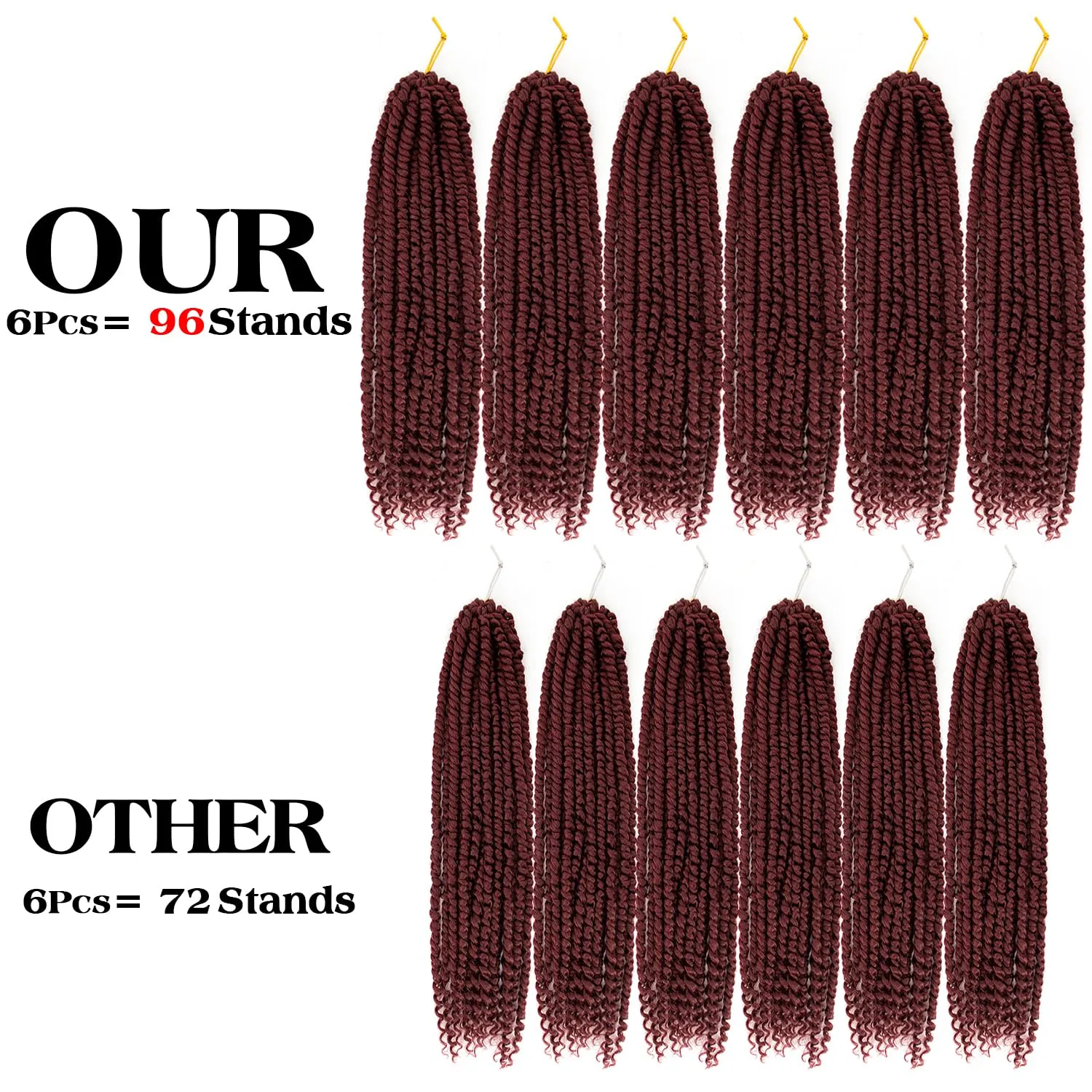 Passion Twist Crochet Hair 18inch 96 Stands Passion Twists Braiding Hair 6 Packs Synthetic Passion Twist Crochet Braids Hair Extensions (118# Reddish Brown, 18 Inch (Pack of 6))