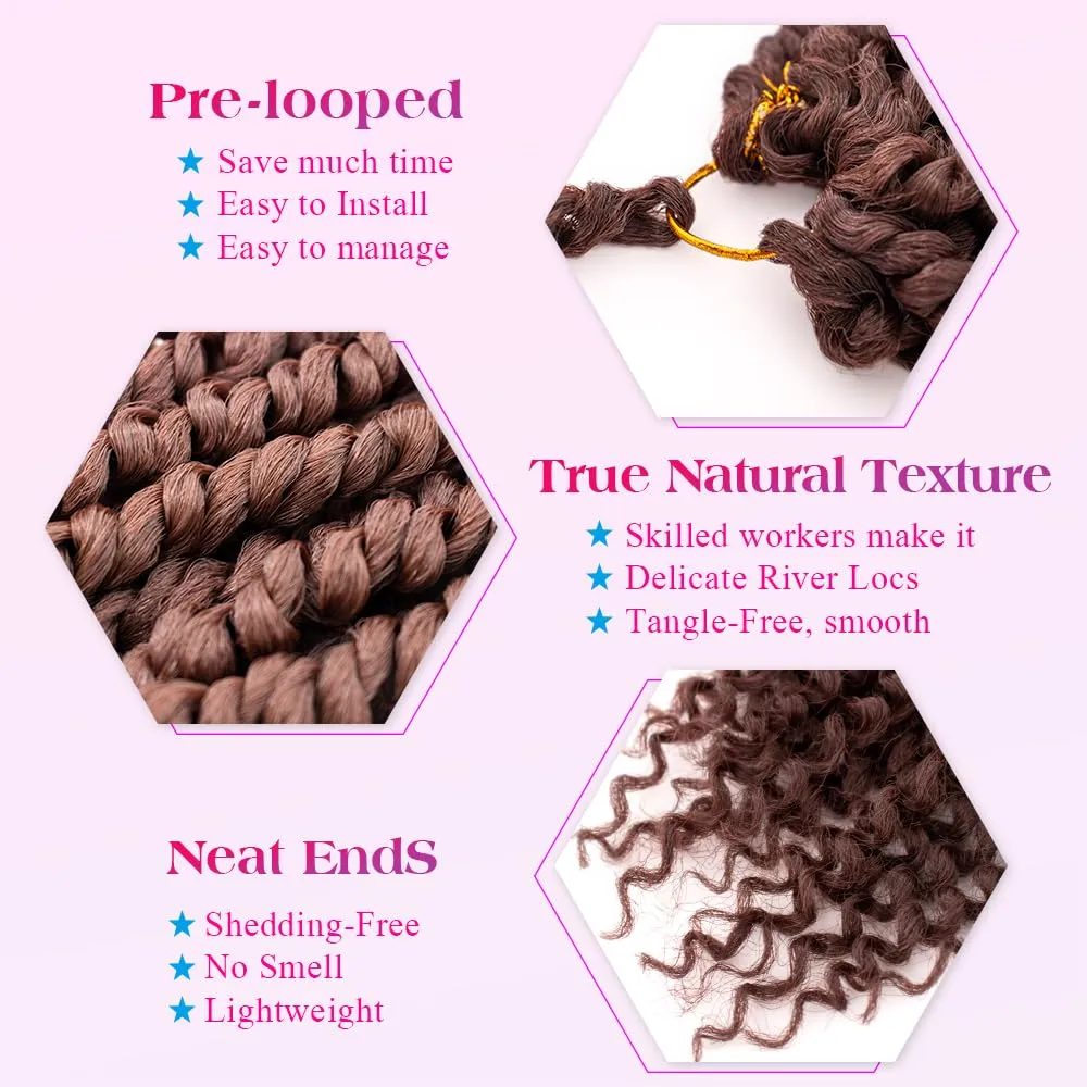 Passion Twist Crochet Hair 18inch 96 Stands Passion Twists Braiding Hair 6 Packs Synthetic Passion Twist Crochet Braids Hair Extensions (4#Medium Dark Brown, 18 Inch (Pack of 6))