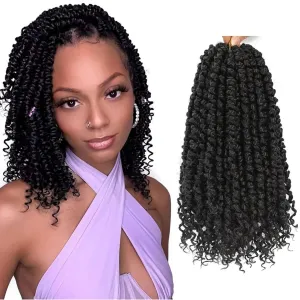Passion Twist Crochet Hair, Pretwisted Passion Crochet Hair 12 Inch, Passion Twist Crochet Hair 8 Packs Prelooped Passion Twist Hair, Short Pre Looped Crochet Hair for Black Women(2#)