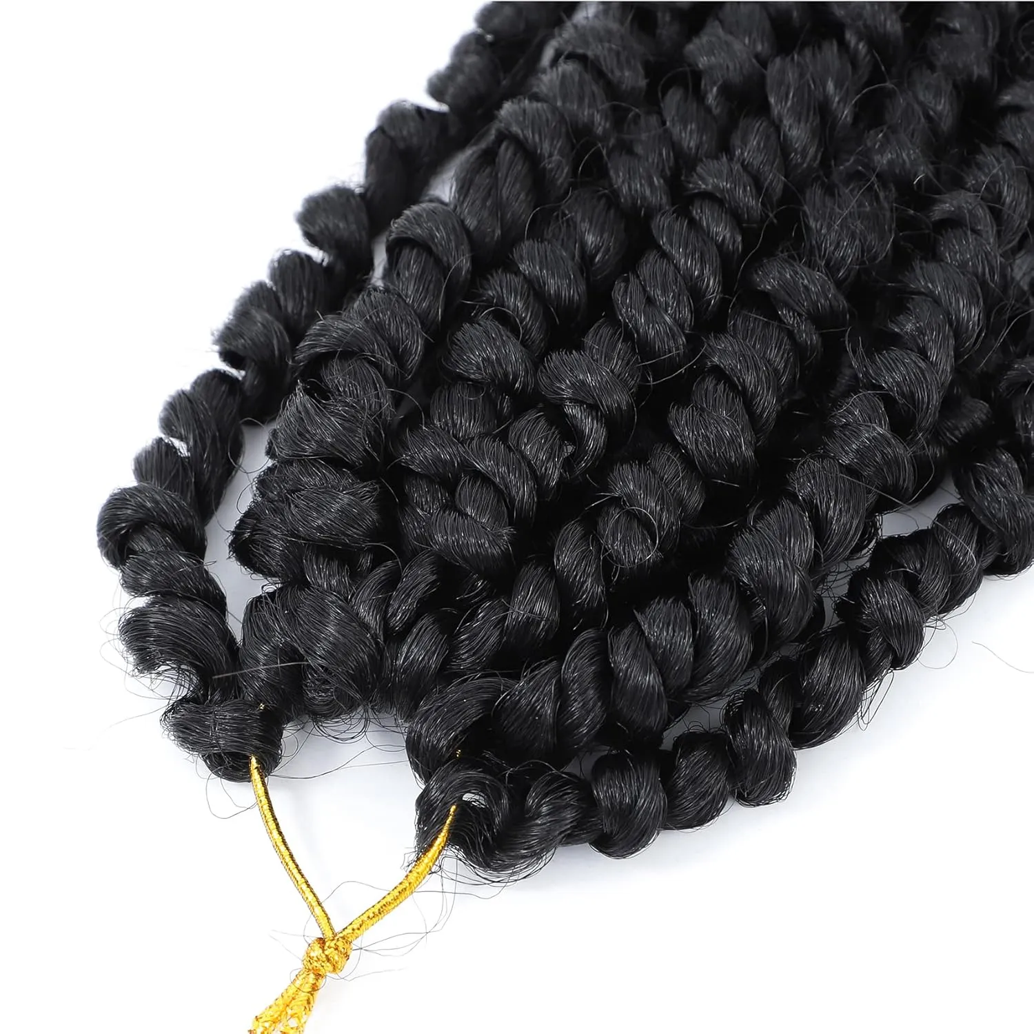 Passion Twist Hair 10 Inch 8 Packs, Pre Twisted Passion Twist Crochet Hair For Black Women, Pre Looped Passion Twist Curly Crochet Hair, Short Crochet Passion Twist Hair (10 Inch (Pack of 8), 1B#)