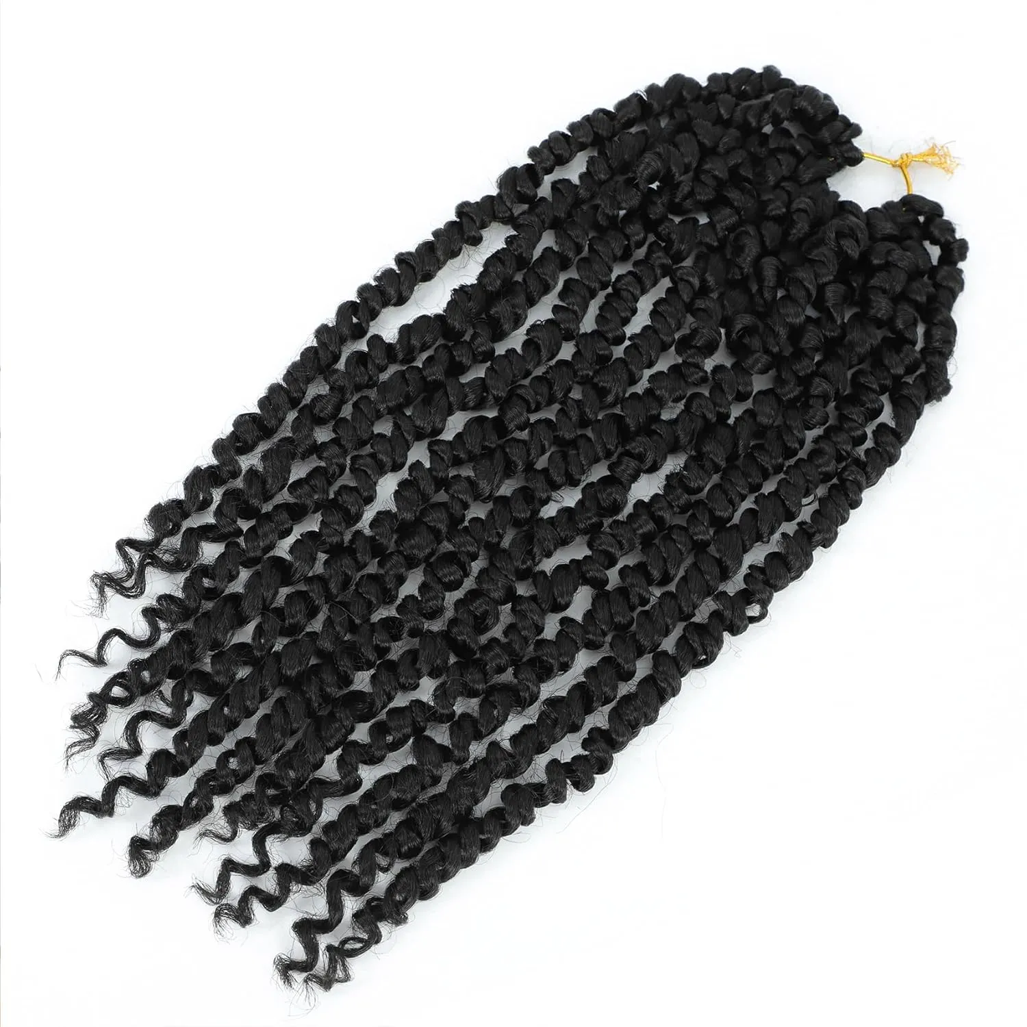 Passion Twist Hair 10 Inch 8 Packs, Pre Twisted Passion Twist Crochet Hair For Black Women, Pre Looped Passion Twist Curly Crochet Hair, Short Crochet Passion Twist Hair (10 Inch (Pack of 8), 1B#)