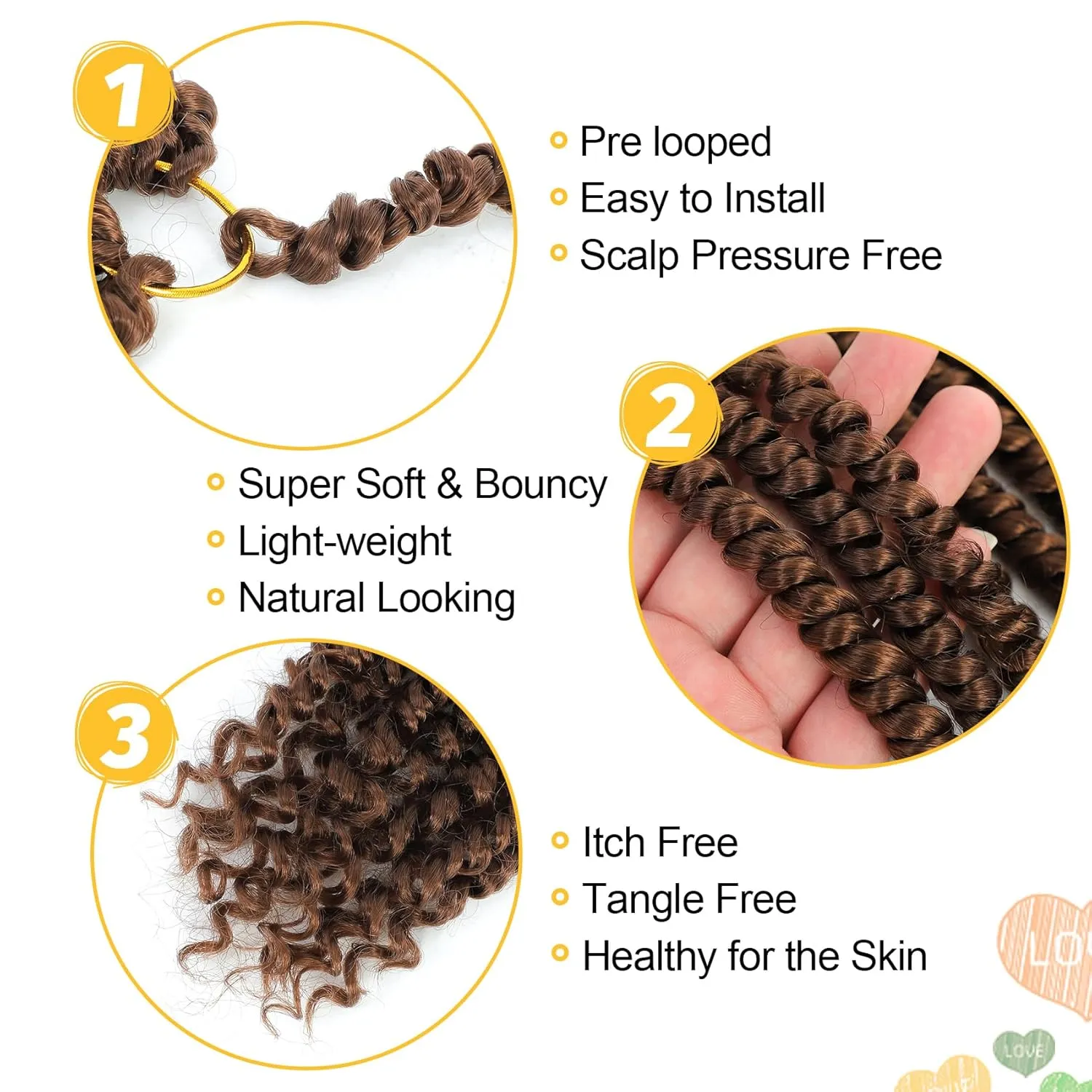 Passion Twist Hair 10 Inch 8 Packs, Pre Twisted Passion Twist Crochet Hair For Black Women, Pre Looped Passion Twist Curly Crochet Hair, Short Crochet Passion Twist Hair (10 Inch (Pack of 8), 30#)