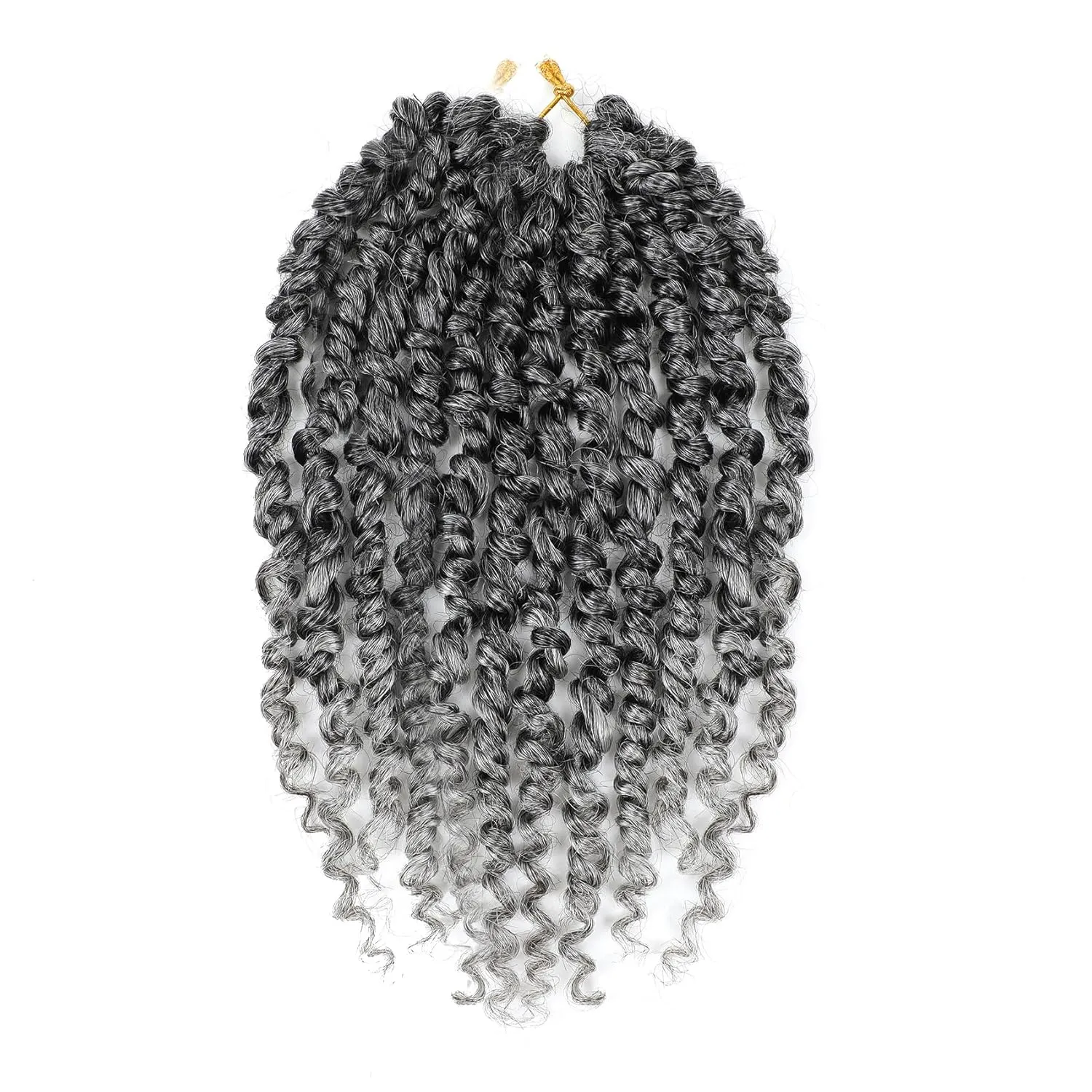 Passion Twist Hair 10 Inch 8 Packs, Pre Twisted Passion Twist Crochet Hair For Black Women, Pre Looped Passion Twist Curly Crochet Hair, Short Crochet Passion Twist Hair (10 Inch (Pack of 8), Gray#)