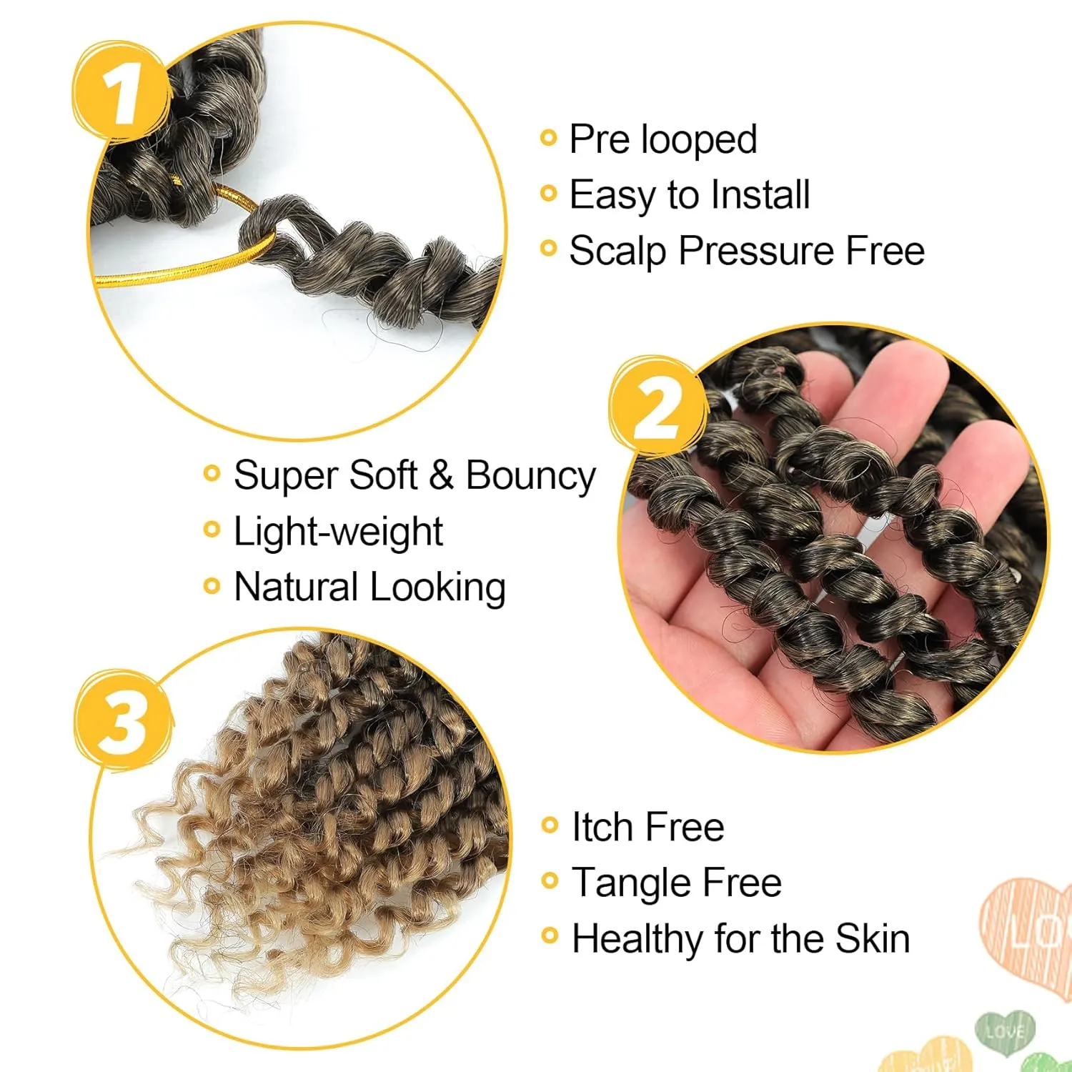 Passion Twist Hair 10 Inch 8 Packs, Pre Twisted Passion Twist Crochet Hair For Black Women, Pre Looped Passion Twist Curly Crochet Hair, Short Crochet Passion Twist Hair (10 Inch (Pack of 8), T27#)