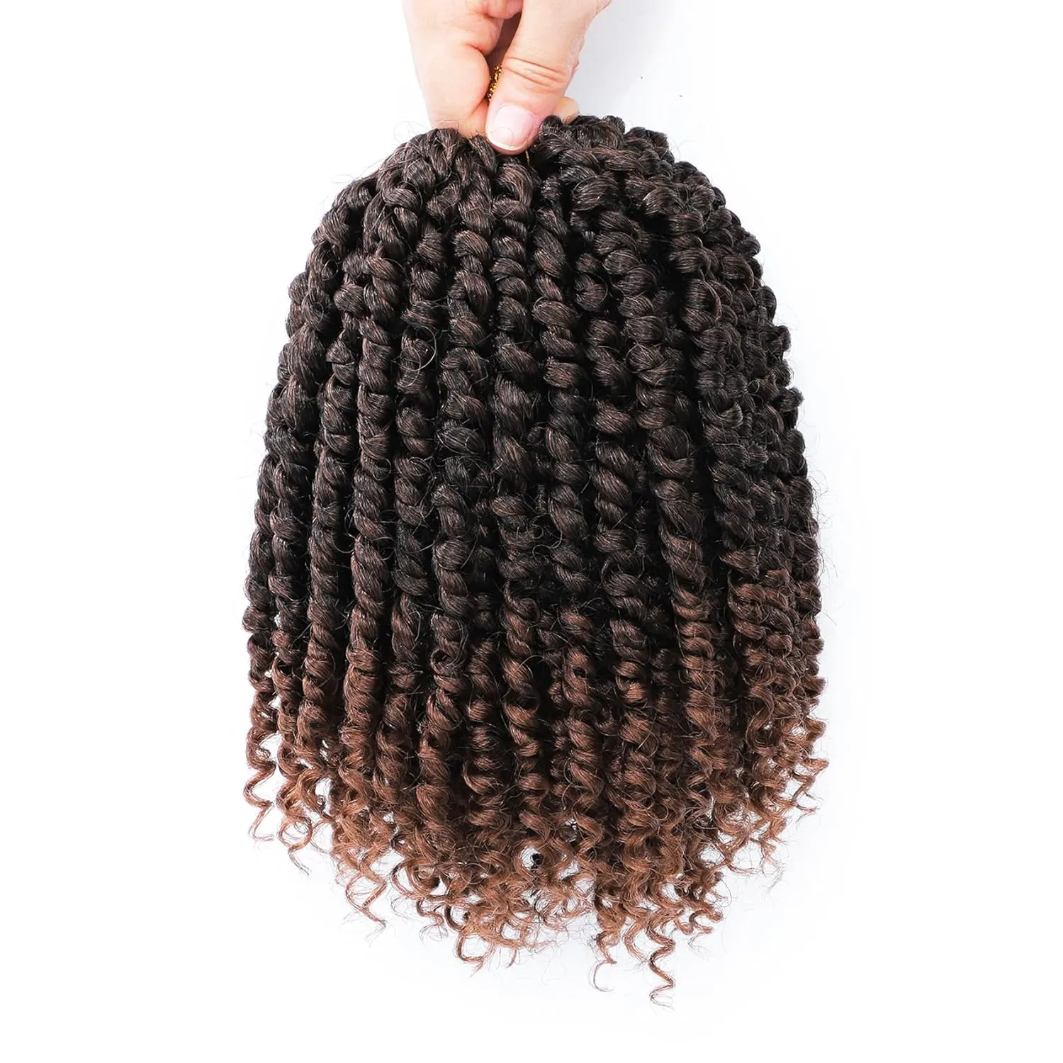 Passion Twist Hair 10 Inch 8 Packs, Pre Twisted Passion Twist Crochet Hair For Black Women, Pre Looped Passion Twist Curly Crochet Hair, Short Crochet Passion Twist Hair (10 Inch (Pack of 8), T30#)