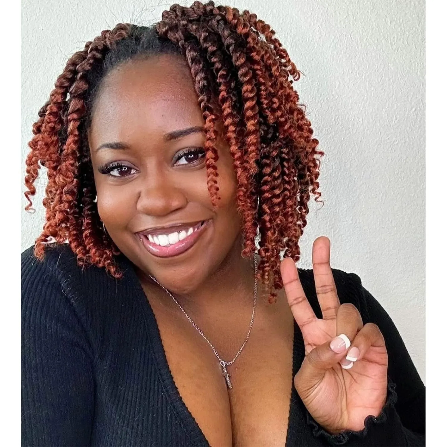 Passion Twist Hair 10 Inch 8 Packs Pre-twisted Passion Twist Crochet Hair for Women Kids Pre-looped Water Wave Crochet Braids Bohemian Curly Crochet Hair Extensions 1B/350