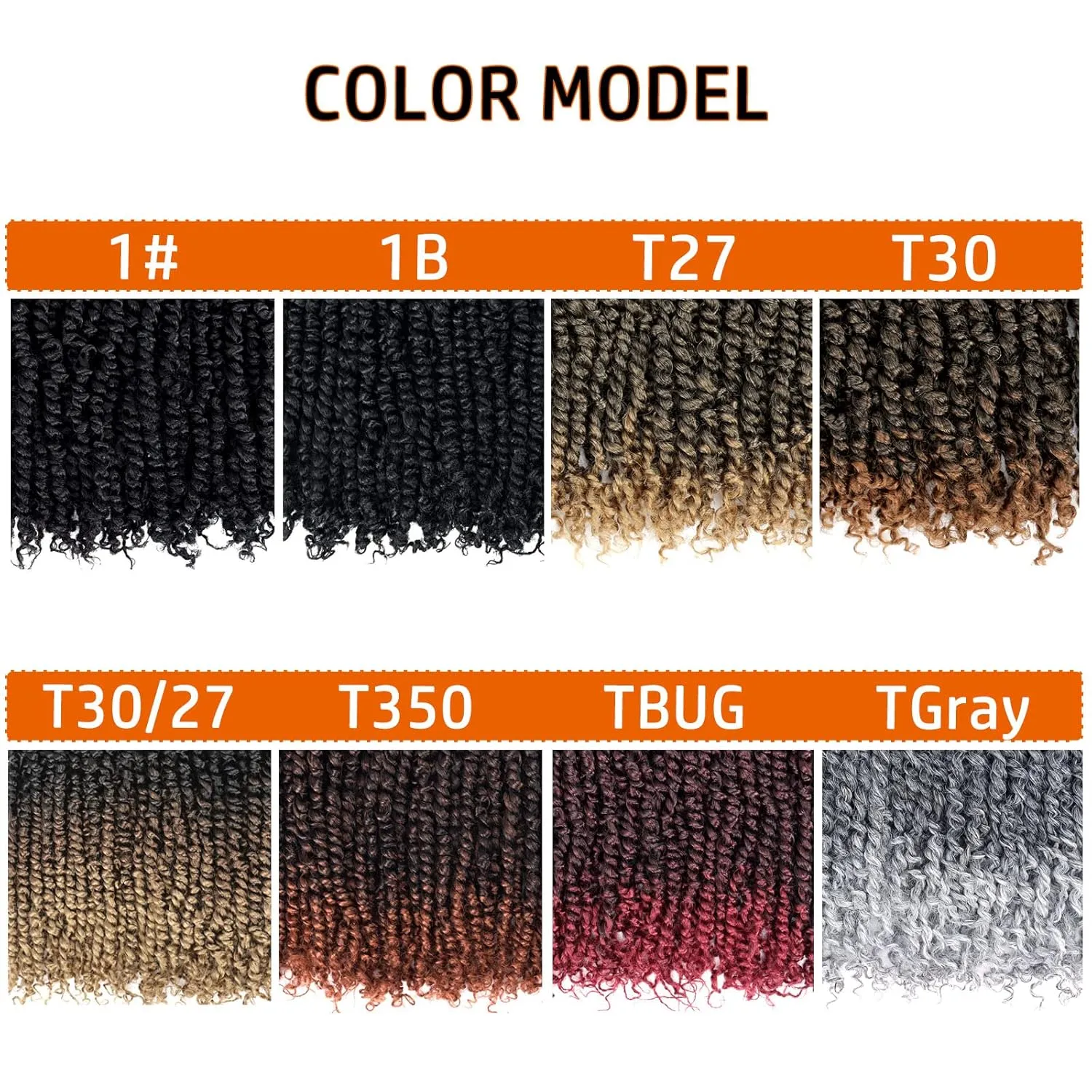 Passion Twist Hair 10 Inch Pre-twisted Passion Twist Crochet Hair for Women Kids Pre-looped Crochet Braids Bohemian Short Curly Crochet Hair Synthetic Hair Extensions 8 packs 1B