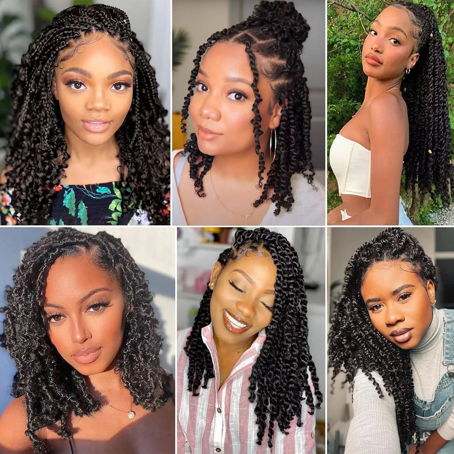 Passion Twist Hair,Pretwisted Crochet Hair 12 Inch,Passion Twist Crochet Hair 8 Packs Pretwisted Passion Twist Hair,Short Pre Looped Crochet Hair for Black Women(4#)