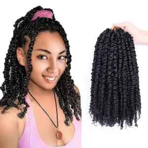 Passion Twist Hair,Pretwisted Crochet Hair 12 Inch,Passion Twist Crochet Hair 8 Packs Pretwisted Passion Twist Hair,Short Pre Looped Crochet Hair for Black Women(4#)