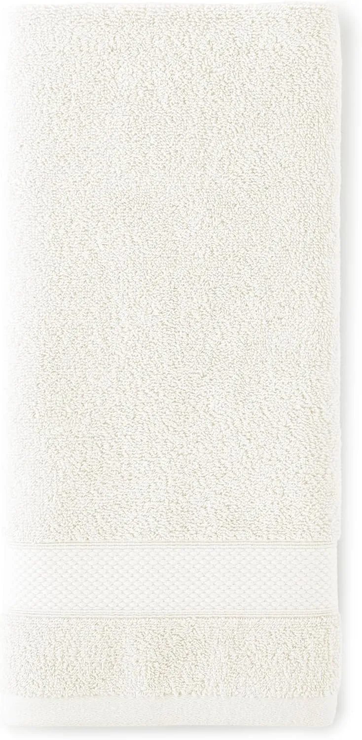Peacock Alley Diamond 6 Piece Towel Set - Luxurious 100% Long-Staple Turkish Cotton - Soft, Absorbent & Fast Drying, Ivory
