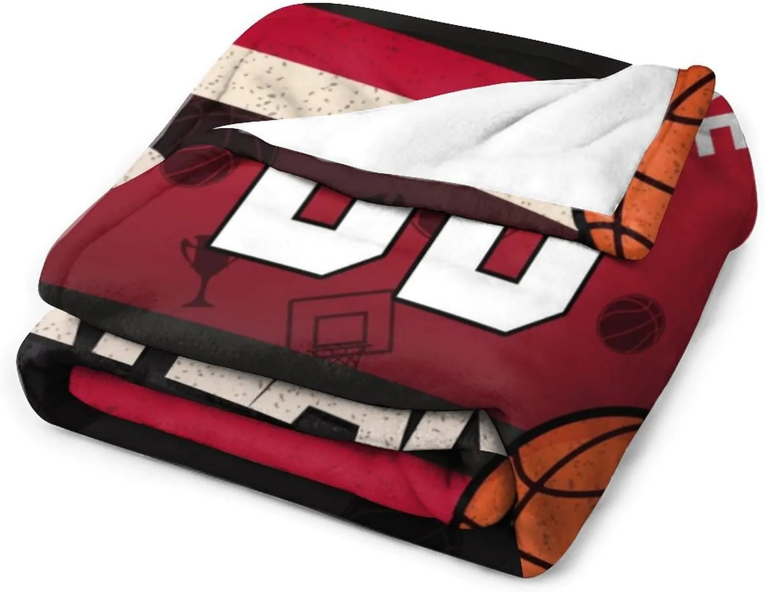 Personalized Basketball Throw Blankets Add Name Numbers Flannel Blankets Basketball Fans Gifts 50" x 40",60" x 50",80" x 60"