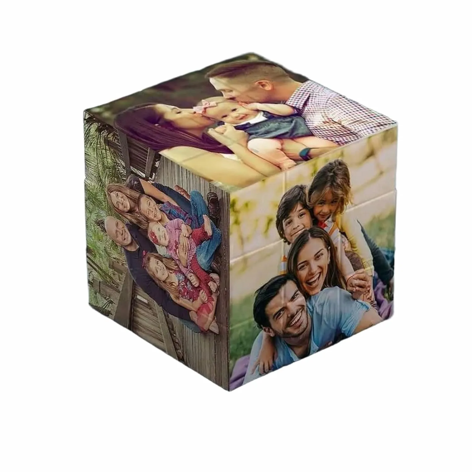Personalized Rubik's Photo Cube – Custom Photo Puzzle with 6 Photos, Unique Customizable Picture Block for Gifts, Family, Friends, Home Decor, Birthdays, Anniversaries, and Special Occasions