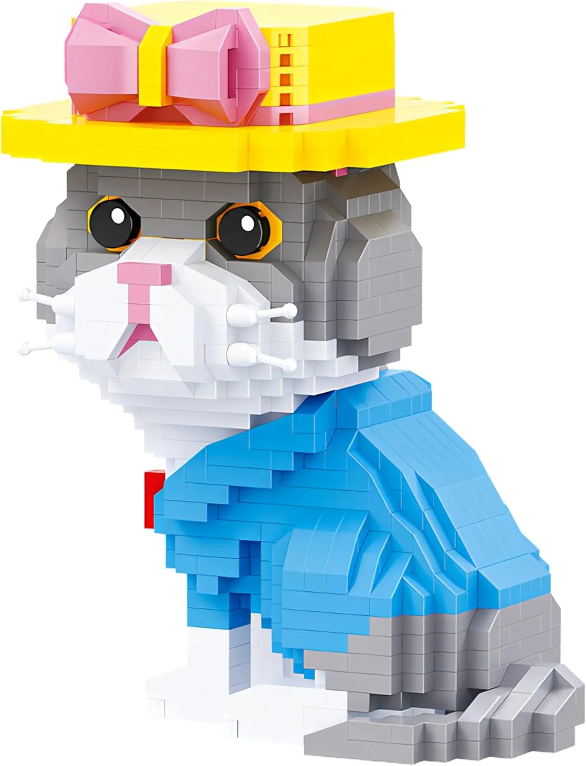 Pet Cat Building Set Toys, 832Pcs, with Original Scene Music, Gifts for Adults and Children.