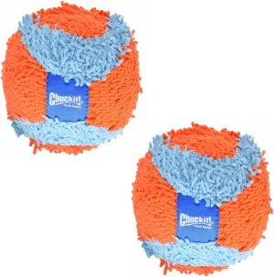 Petmate 213201 4.6" Medium Orange/Blue Chuckit! Indoor Ball (pack of 2)