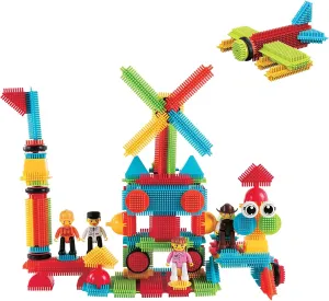 PicassoTiles Portable 49-Key Piano Keyboard   116pc Building Blocks, Roll Up Digital Music, Recording Feature, 8 Different Tones, 6 Educational Demo Songs, 4 Action Figure Characters, Decorative Eyes