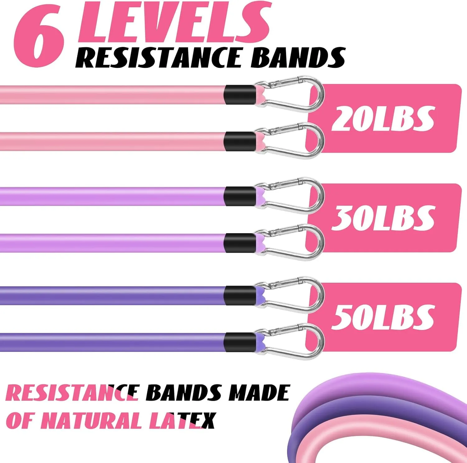 Pilates Bar Kit with Resistance Bands for Working Out, Pilates Equipment with Ab Roller for All Fitness Levels, Portable Home Gym Full Body Workout Equipment for Women&Men