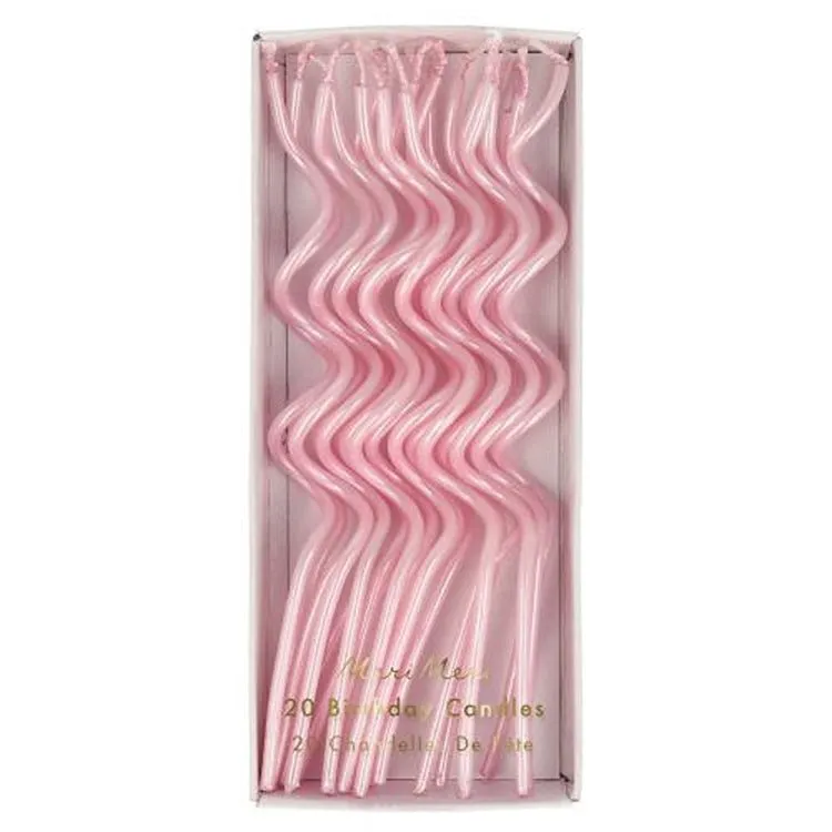 Pink Swirly Candles