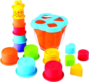 PLAY Giraffe Activity Center Stacking Cups Baby Toys Educational Toddler Toys Top Blocks Game Kit BPA Free Toys for 1 2 3 4-5 Year Old Girls Boys