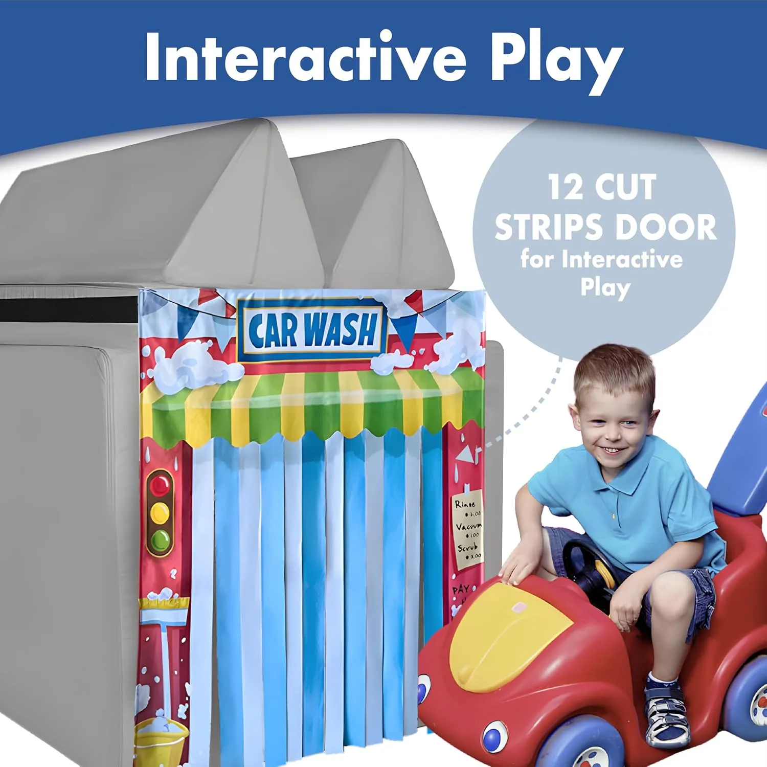 Play Panel for Kids Play Couch Childrens Foam Sofa Modular Play Panel for Toddler (Sofa not Included) (Car Wash)