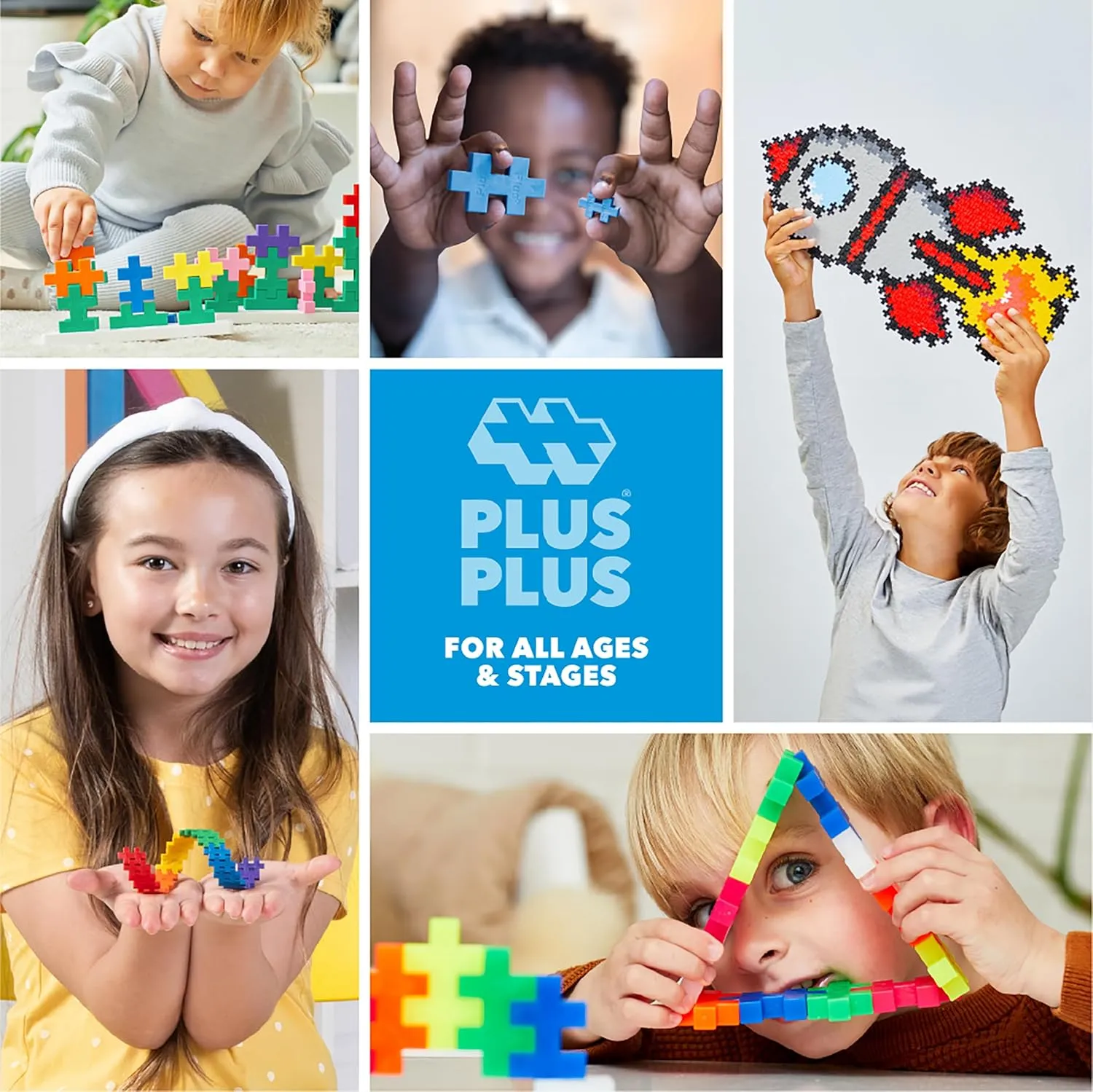 PLUS PLUS 240 Piece Interlocking Building Blocks for Kids, Open Ended Connecting Toys, STEM Bin Classroom Mini Manipulatives - Pastel Mix Play Tube